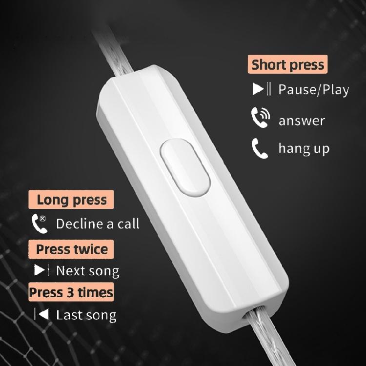 Wire Earphone Headphone Dynamic in Ear Earbud for Phone Computer Clear Sound