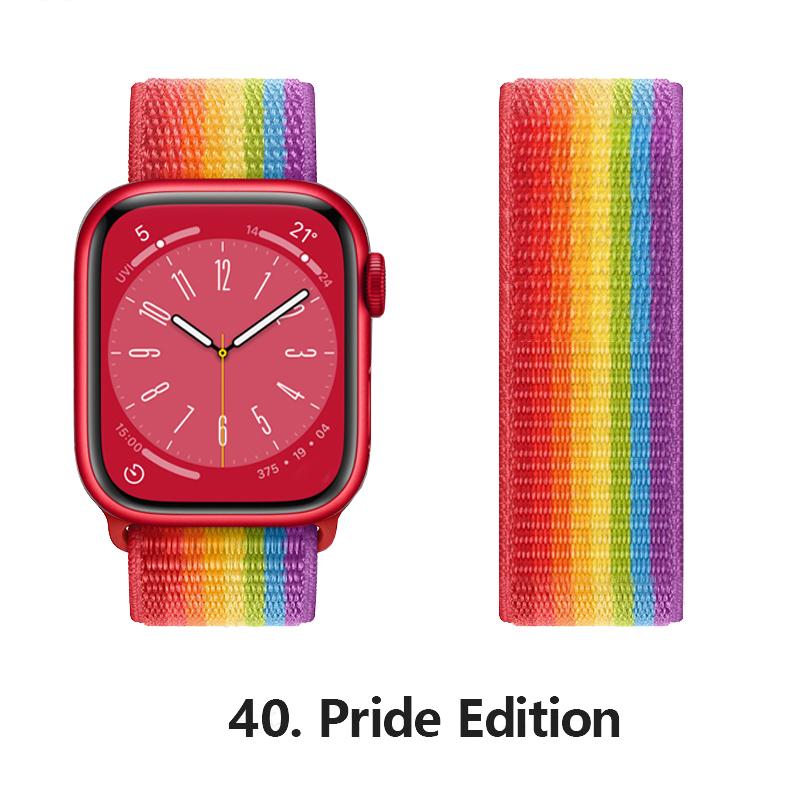 Nylon Strap For Apple Watch 10 Bands 46mm 44mm 40mm 45mm 41mm 49mm 42mm 38mm Bracelet Correa iwatch Series 8 se 7 6 3 9 11 40 mm