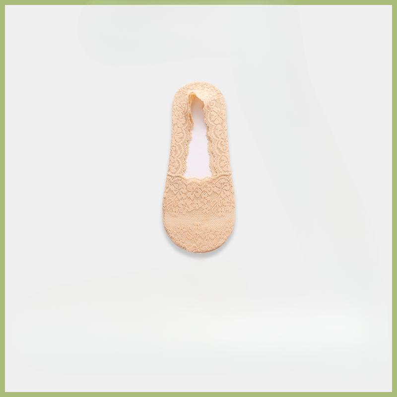 

Женские весенне-летние тонкие кружевные кружевные нескользящие не спадающие носки-невидимки с неглубоким вырезом 1 pair телесный
