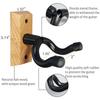 Guitar Wall Mount 2 Pack, Ash Hardwood Guitar Hanger, U-Shaped,Guitar Holder Hook Stand Wall for Acoustic, Electric Guitar, Banjo, Bass