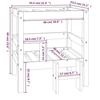 822368 vidaXL Dog Bed White 55.5x53.5x60 Cm Solid Pine Wood