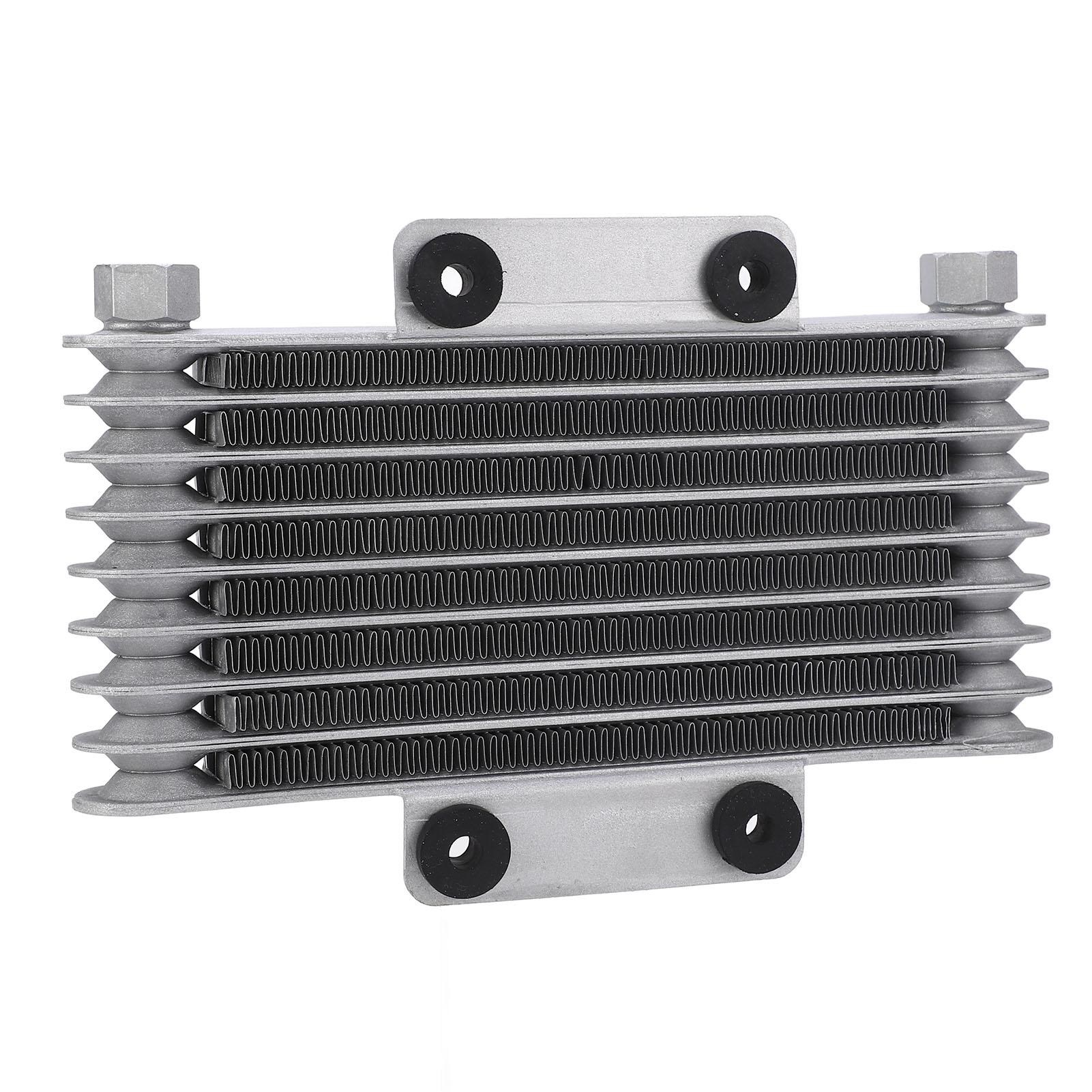 

8 Row Motorcycle Oil Radiator Silver 125ml Low Wear Strong Power Fit For GY6 125CC‑250CC Motocross ATV