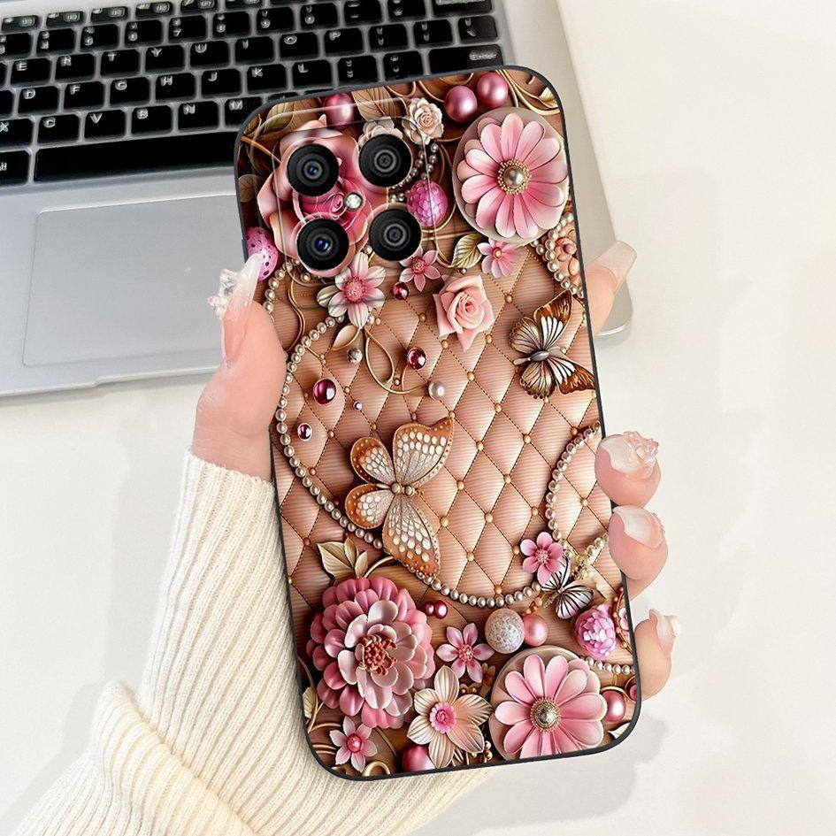 

For Honor X6 X8 5G Case Popular Flower Bowknot Soft Silicone Shockproof Bumper For HonorX8 HonorX6 TFY-LX1 VNE-LX1 VNE-N41 Cover Honor X8 5G VNE-N41