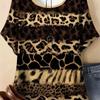 Summer Women's 3D Printed Crew Neck T-Shirt Fashion Versatile Breathable Trend Casual