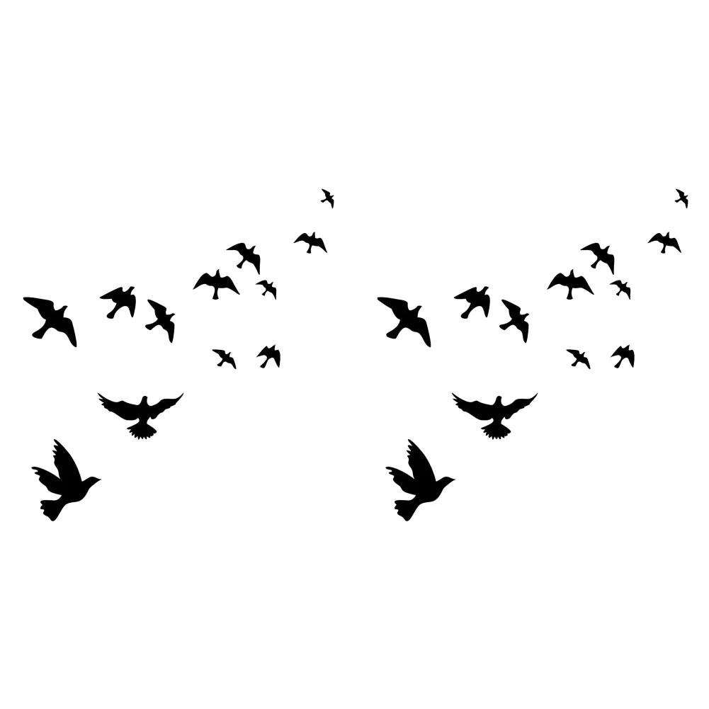 1-10sets Window Alert Bird Stickers Anti-Collision Fly Pigeon Wall Sticker Home Decoration Self-Adhesive Silhouettes Decal Decor