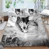 Animal Printing Kit 3D Digital Printing Quilt Cover, Bedding Three-Piece Set