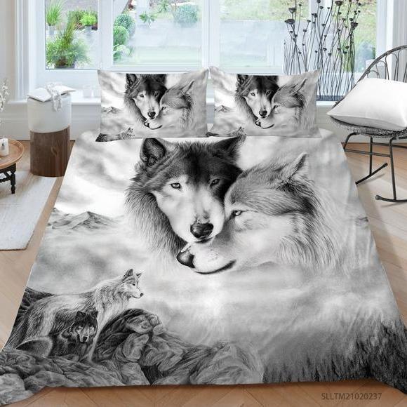 Animal Printing Kit 3D Digital Printing Quilt Cover, Bedding Three-Piece Set