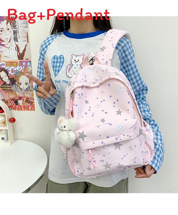 Forest Style Starry Backpack For School Students With Breathable Oxford Fabric