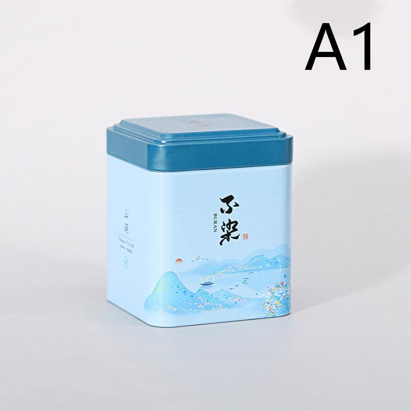 Мини квадратная жестяная коробка для хранения Герметичная банка для чая Маленькая банка для кофе Контейнер для чайных листьев Банки Маленькие коробки для хранения специй 589₽