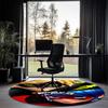 Ladybug Printed Round Rug Carpet Chair Rug Area Rug Entryway Doormats,for Office Chair Living Room Bedroom Kitchen Room.