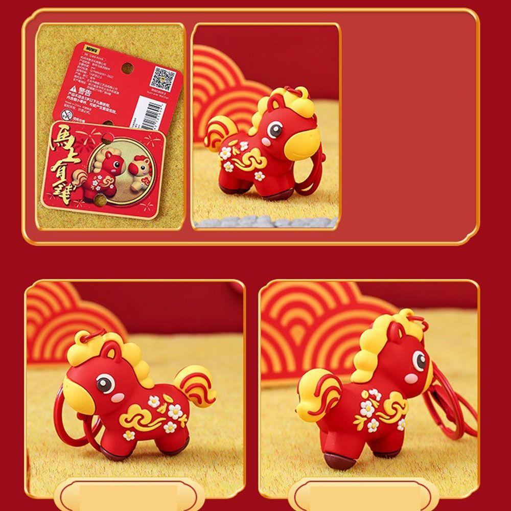 Hängender Schmuck Schlüsselanhänger Pferd Jahr des Pferdes Pferde-Design Schlüsselring Tierkreiszeichen Pony-Schlüsselanhänger Pferdejahr