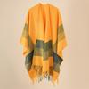 Imitation Cashmere Winter Layers Poncho For Women Men Tassel Scarf Warm Female Male Capa Para Mujer Pashmina Scarve Wrap Shawl