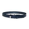 [KIETH] Men's Belt, Mesh Leather, Genuine Leather, Navy, Adjustable Size, Guaranteed Quality KE21194-29