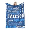 30 Colors Personalized Name Flannel Blanket For Girls Boys Letter Monochrome Customized Baby Adult Name Blanket Birthday Gift