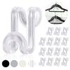 30/60Pcs Garment Hook Multi-Layer Hanger Connectors Heavy Duty Universal Stackable Closet Organizer Hooks
