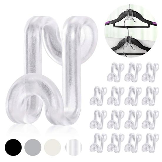 30/60Pcs Garment Hook Multi-Layer Hanger Connectors Heavy Duty Universal Stackable Closet