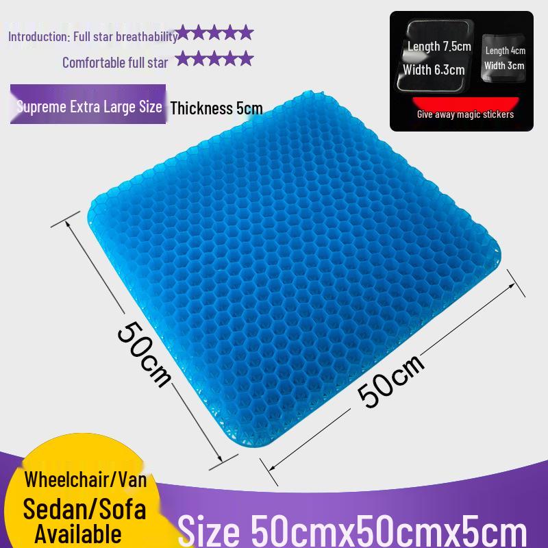 3D Style Honeycomb Gel Seat Cushion for Car, Sofa, and Student Chairs - Round Design