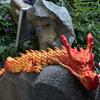 60/90/120/180 cm Enormes Figuritas de Dragón de Impresión 3D para Movilidad Articular, Adornos Creativos de Plantas de Dragón, Decoración de Rocalla para Acuario