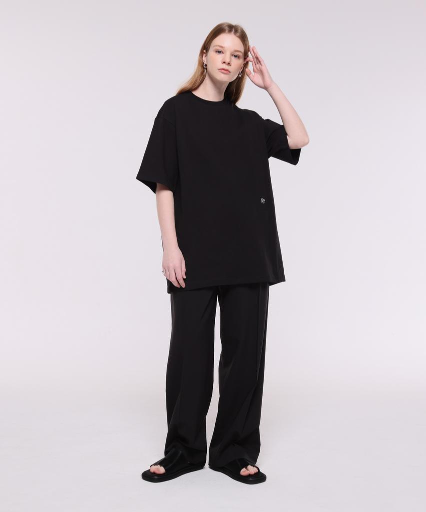 Kankeu Side Slit T-Shirt - Black