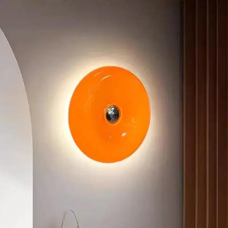 Nordic Glass Wall Sconce Modern White USB Plug Touch Decor Lamp For Bedroom Bedside Living Room Study Background Wall Fixtures