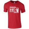 Problem Solved Rock Climbings Funny Tshirt High Quality Printed T Shirt Top Cotton Short Sleeve Tshirt Camisa Masculina