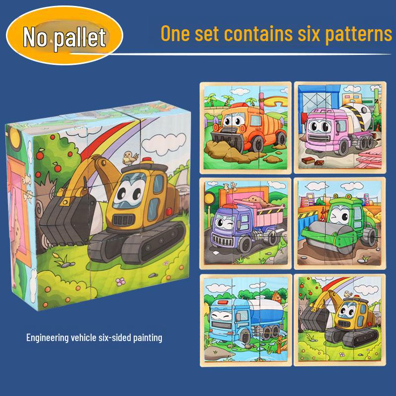 

Девять 3D шестигранных обучающих блоков-головоломок для детей детского сада