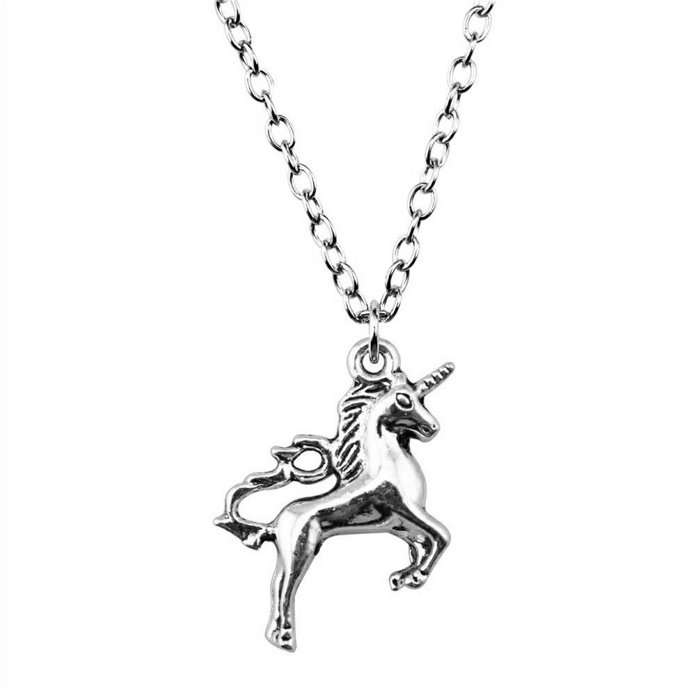 Horseshoe Charm Necklace  Animal Pendant For Horse Lovers Cowboy Western Jewelry 43cm Chain