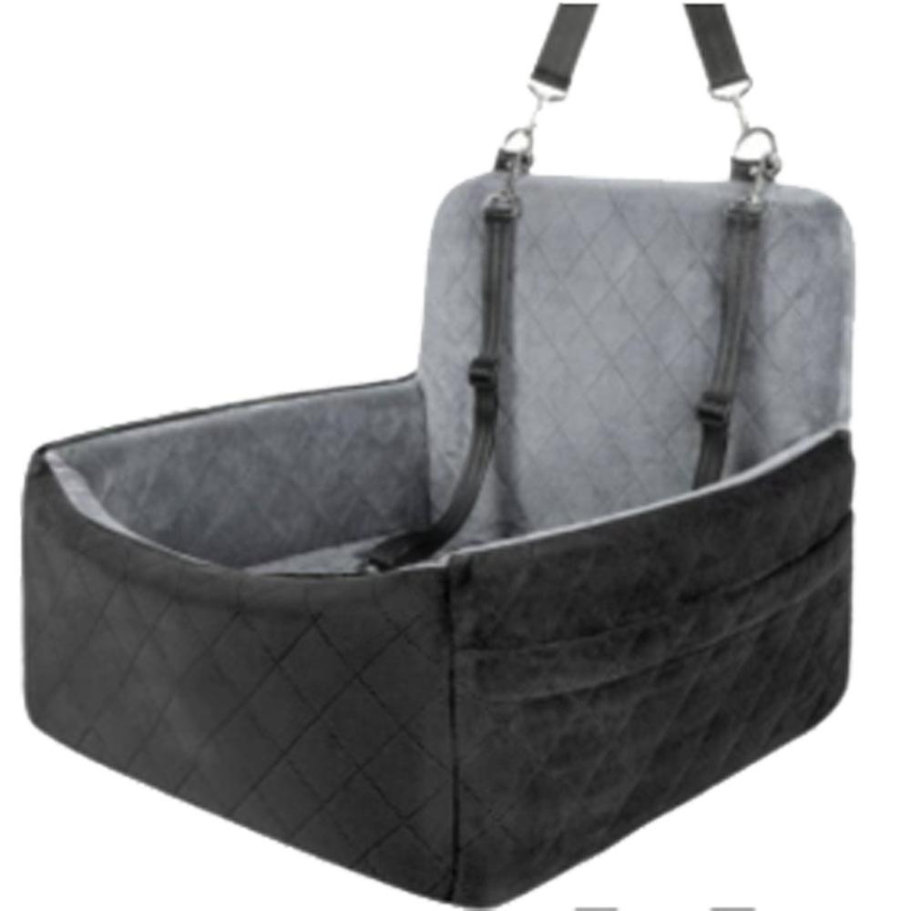 

Car Dog Bed Pet Car Seat Cushion Front Rear Safe Travel Carrier for Small Dogs Pet Accessories Dog Accessories for Small Dogs 48x48x13CM чорний колір сірий