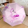 1pc Pink Flamingo Floral Background Umbrella with Plastic Handle,Suitable for All Seasons Home Travel Outdoor UmbrellaDD403
