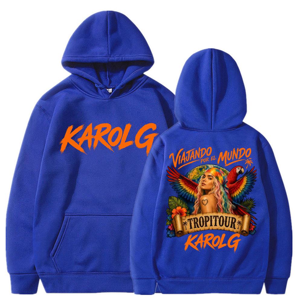 Karol G Tropicoqueta Tour Album  Hoodie Men Women Popular Fashion Sweatshirts Oversized Casual Fleece Sportwear Fans Gifts