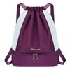 Lightweight Durable Oxford Drawstring Backpack Casual Fitness Gym Bag with Shoes Compartment Fashionable School Sports Bag