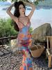 Island Resort Style Open-Back Camisole Dress - Women's 2026 Dopamine-Chic Hip-Hugging Skirt