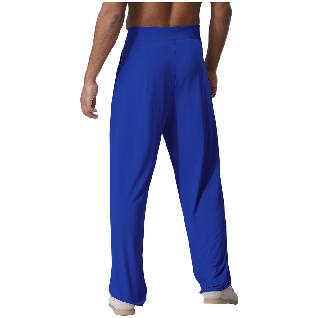 Pantaloni de dans pentru bărbați cu cataramă reglabilă, pantaloni cu curea și buzunare, îmbrăcăminte pentru dans de sală, latin, modern