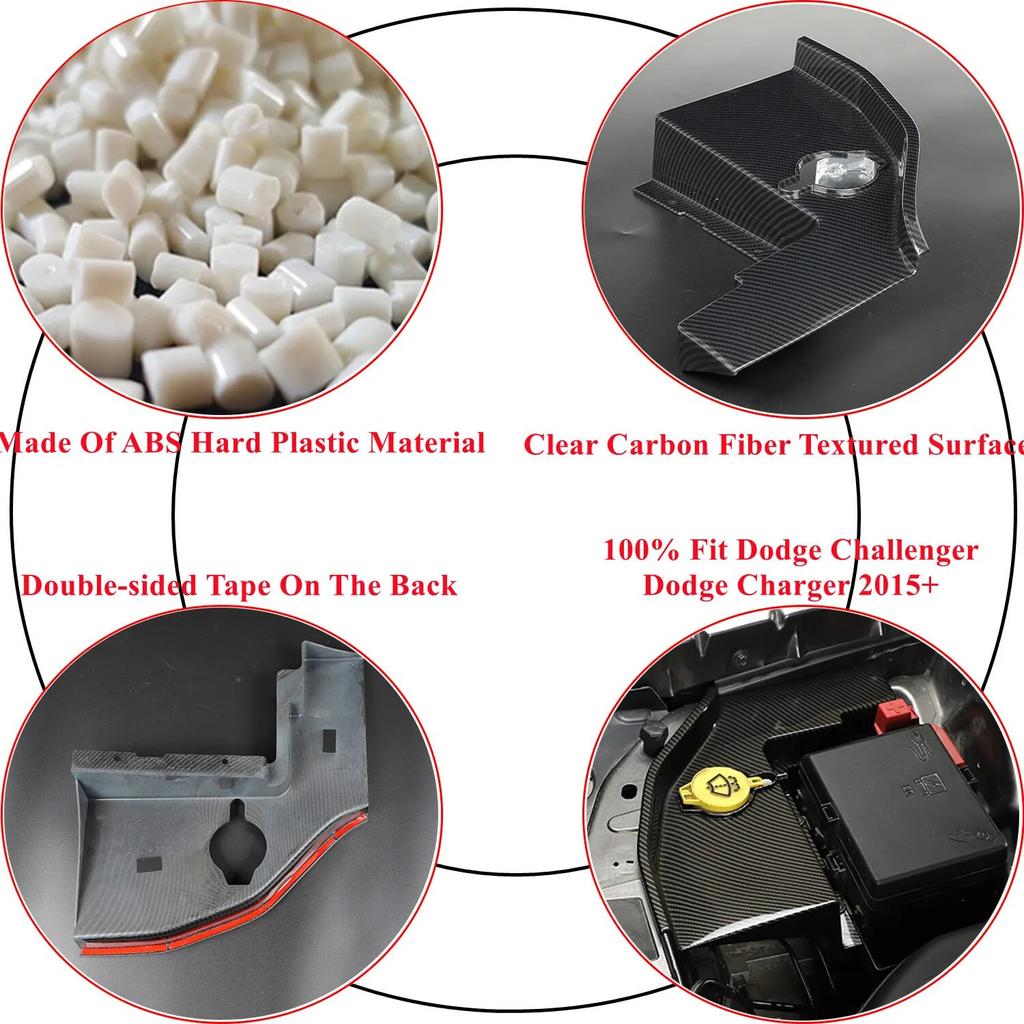 Car Wiper Spray Bottle Decoration Cover for Dodge Challenger Charger 2015 2016 2017 2018    2022 Interior Accessory