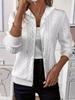 Women's Casual Hooded Zip-Up Jacket - Long Sleeve Coat with Elastic Cuffs & Drawstring Hood, Solid Color Versatile Fall/Winter Outerwear