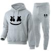 Marshmello Smile Face Hoodie Jogginghosen Set Unisex Oversized Lässig Winter Trainingsanzug