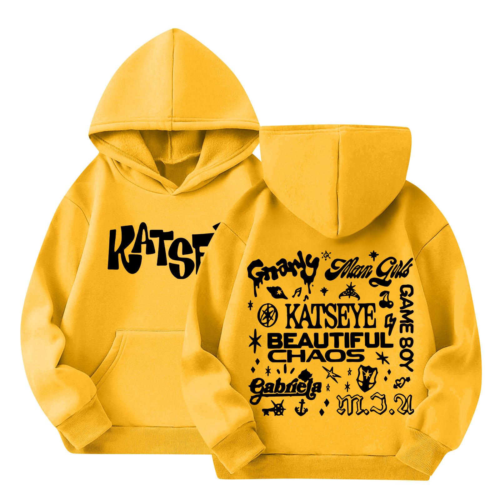 

Детская толстовка с капюшоном и градиентным принтом, с длинными рукавами, свободная женская толстовка, свитшот 110 жёлтый