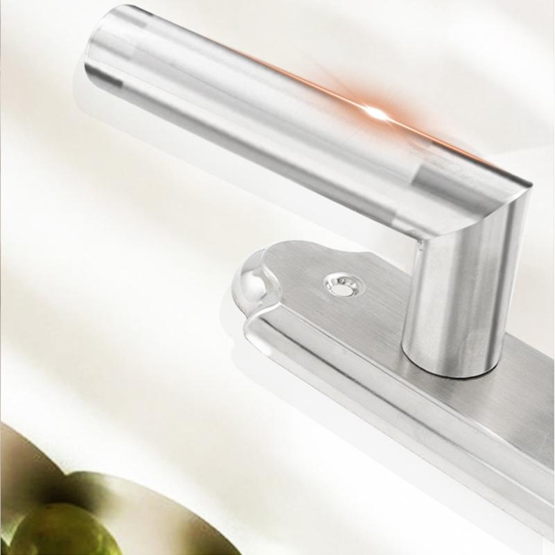 Silver Stainless Steel Bathroom Door Lock, Multi-hole Distance Specifications Appearance, Free Delivery