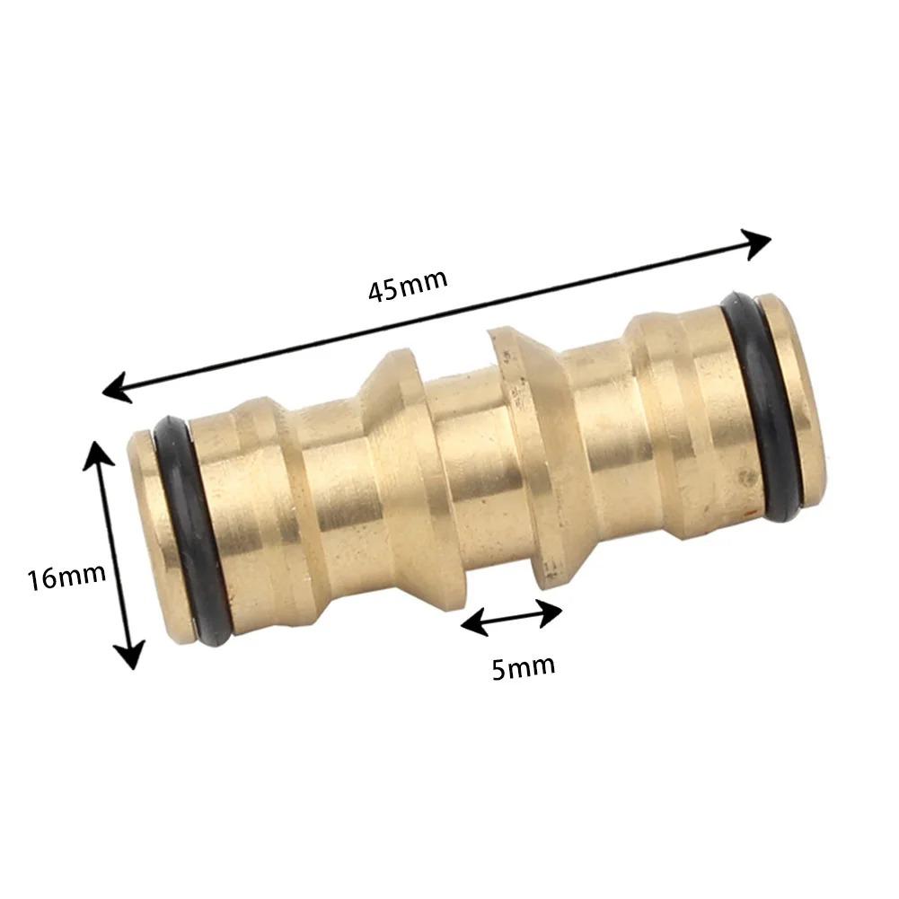 2 Way Garden Brass Hose Connector Joiner Coupler Watering Water Pipe Tap Male Water Pipe Repair Extension Joint 1PCS/2PCS