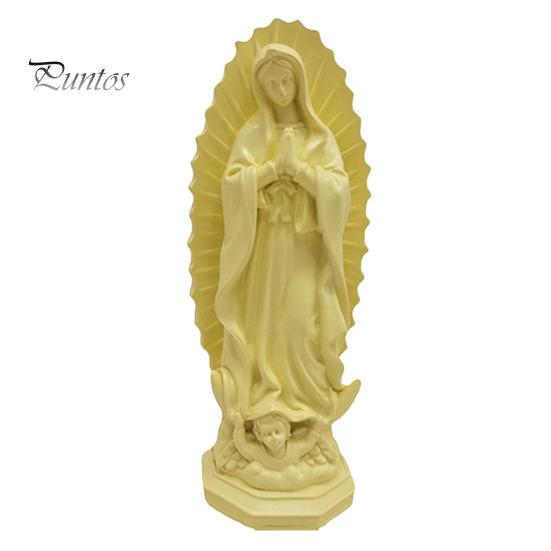 Unique Bookcase Accents Our Lady of Guadalupe Religious Statue, Virgin Mary Figurine, Resin Sculpture, Statement Piece for Cabinet Inspirational