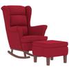 VidaXL Chaise à Bascule avec Pieds en Bois et Tabouret Fauteuil de Salon Relaxation Meuble de Salle de Séjour Chambre 3121235