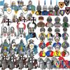 Military Building Blocks Medieval Solider Figures Knights of Jerusalem Crusades The War of Roses Legion War-horse Weapons Shield