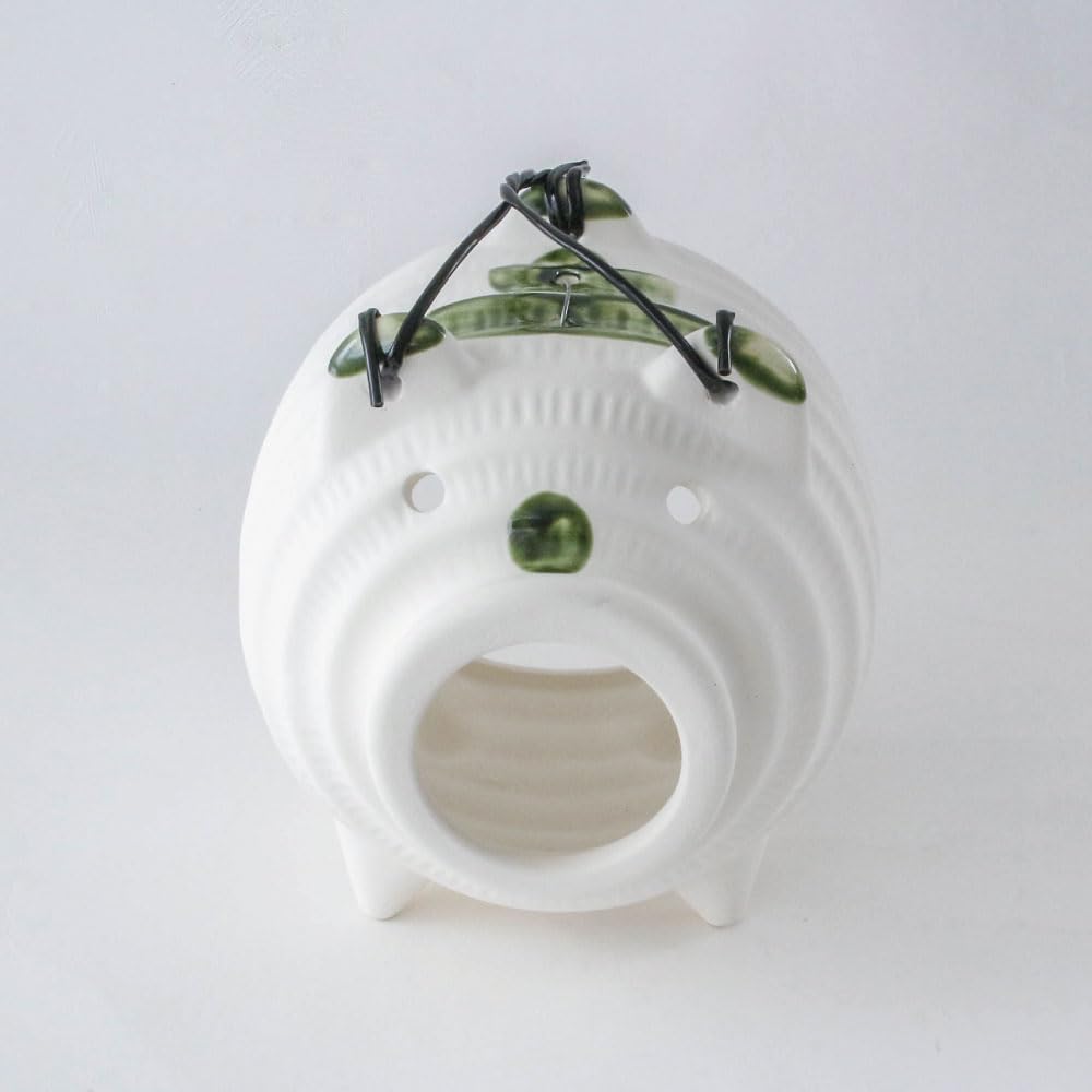 Banko Ware Mosquito Coil Holder White Width 14cm X Depth X Height 16cm Mosquito Coil Holder Made In Japan Pig Mosquito Coil Holder Ceramic &NE 13.5cm
