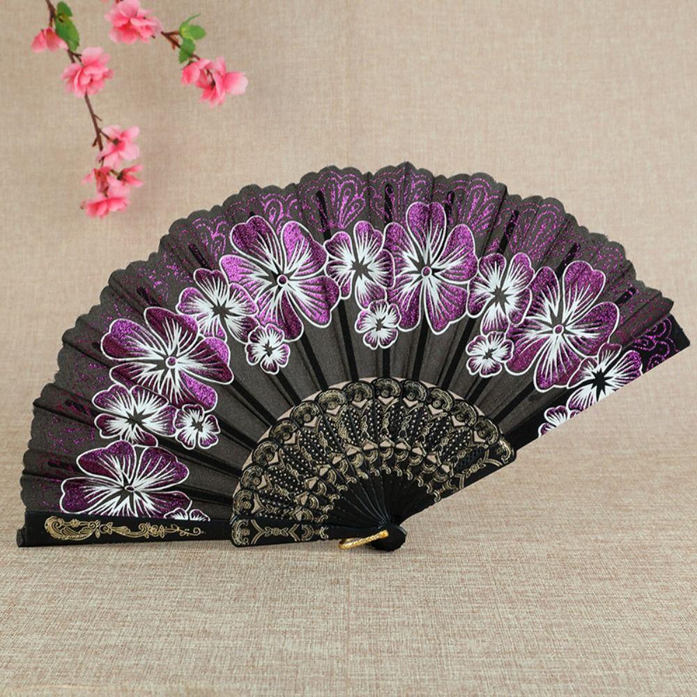 Bamboo Hand Held Fan Chinese Style Dance Fan Gifts Antique Folding Fan
