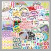 50 Sheets of Creative English Sentences Stickers for Suitcases and Phone Cases - Personalized Decoration Graffiti.