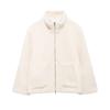 Giacca Cardigan Corta Calda in Lana d'Agnello Moda Invernale da Donna a Colore Unito