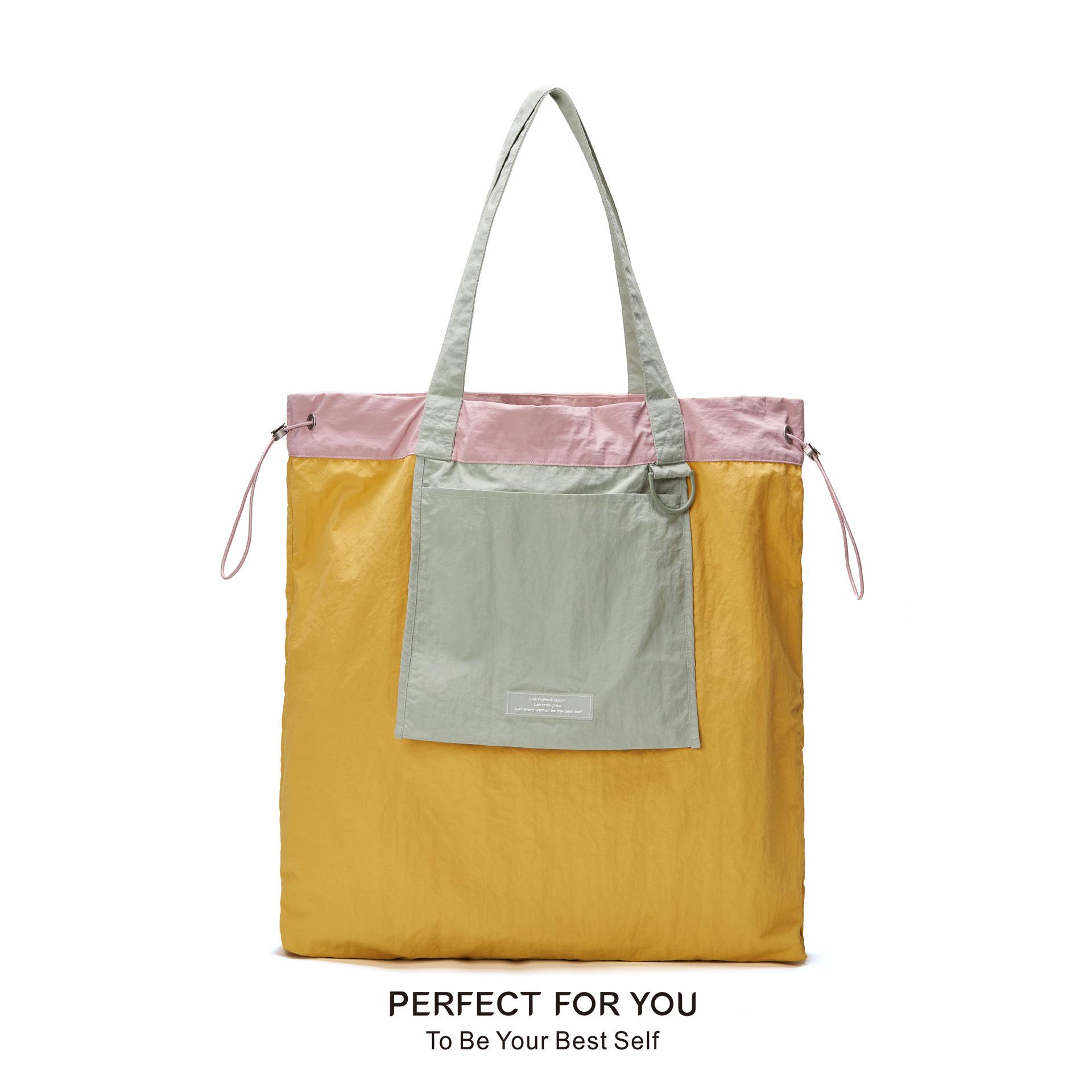 Повседневные сумки-тоут большие женские легкие сумки женские красочные складные сумки 30cm ltMax Length lt50cm жёлтый 7980₽