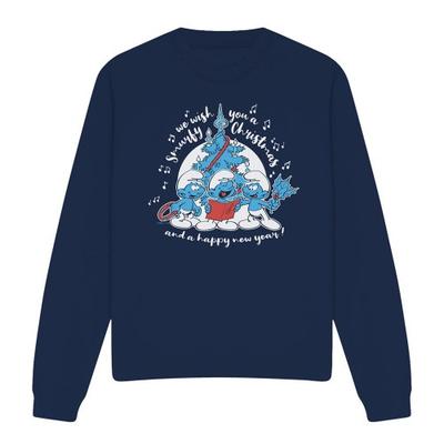 Smerfy Unisex Bluza z kolędami świątecznymi dla dorosłych