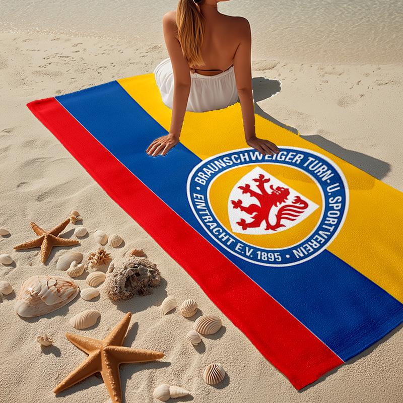 1PC Braunschweig Fc Crest Design Beach Towel - Soft, Absorbent Microfiber, Lightweight, Ideal for The Beach, Parties, Travel, Camping fan gifts