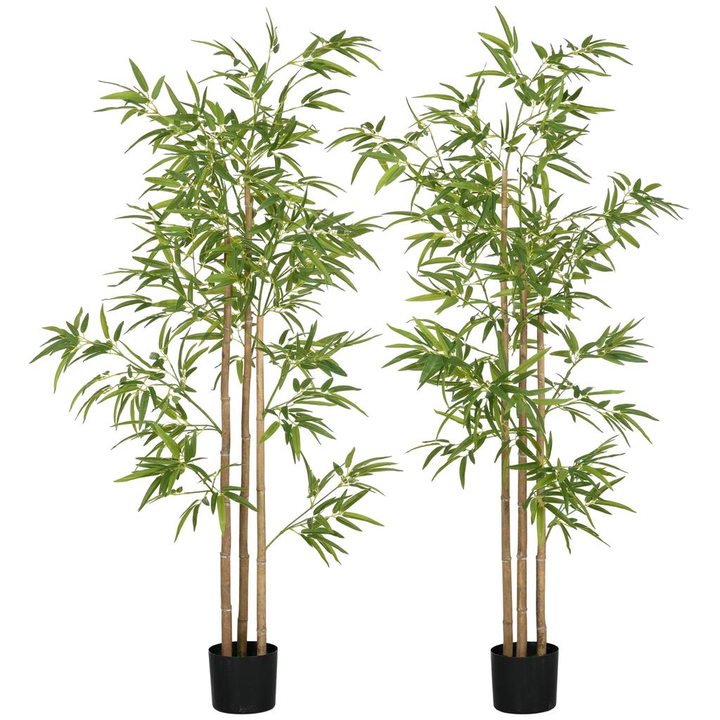 Artificial Plant Bamboo Artificial Tree Height 180 Cm with Pot, Indoor Decoration, Very Realistic